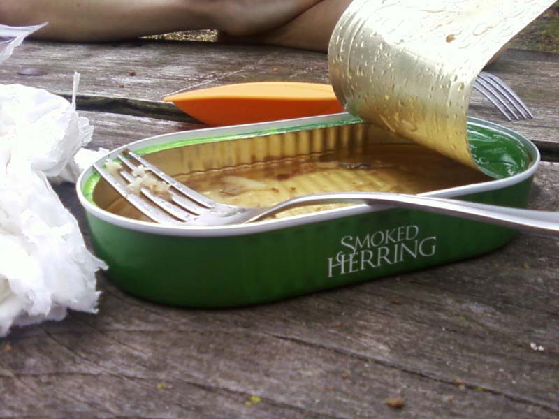 Smoked herring breakfast.