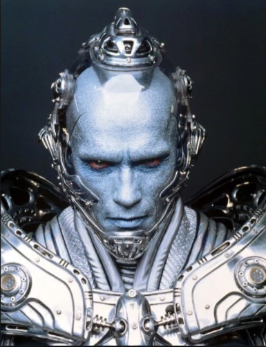 still of Mr Freeze as played by Arnold Schwarzenegger in Batman and Robin | Tacky Harper's Cryptic Clues