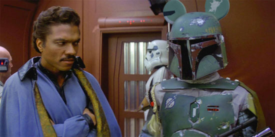 still of Boba Fett and Lando Calrissian from The Empire Strikes Back | Tacky Harper's Cryptic Clues